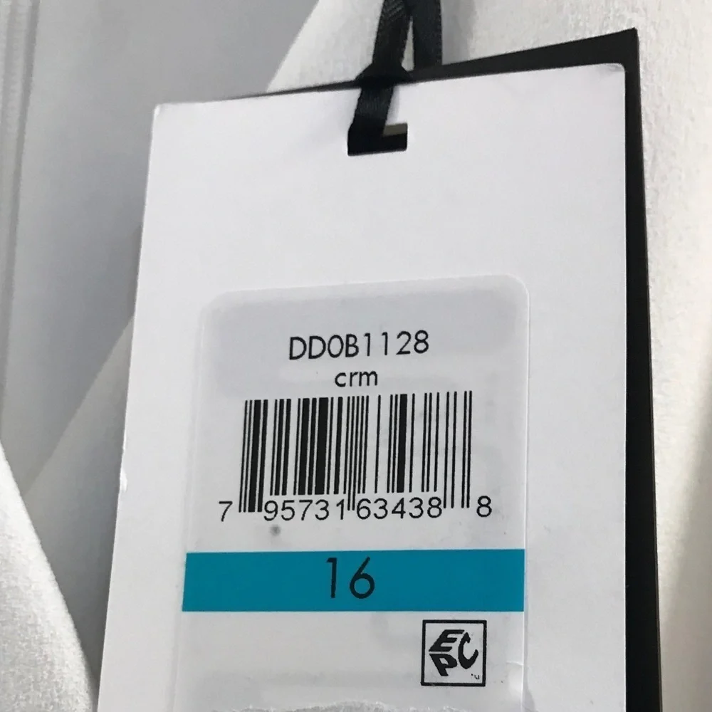 DKNY Illusion-Inset Midi White Dress 16 - Picture 7 of 16